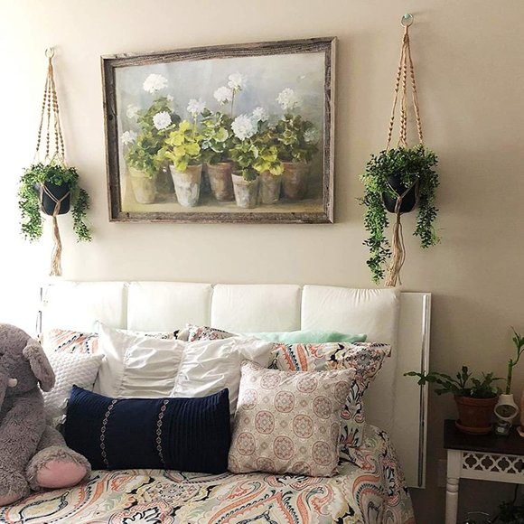 Bohemian Braided Plant Holder Hip Hippie Indoor/Outdoor/Garden/Living Room Decor - Picture 7 of 8